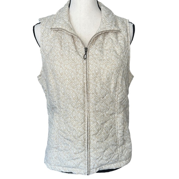 Christopher & Banks Jackets & Blazers - Christopher & Banks Cream and White Quilted Vest Size Small